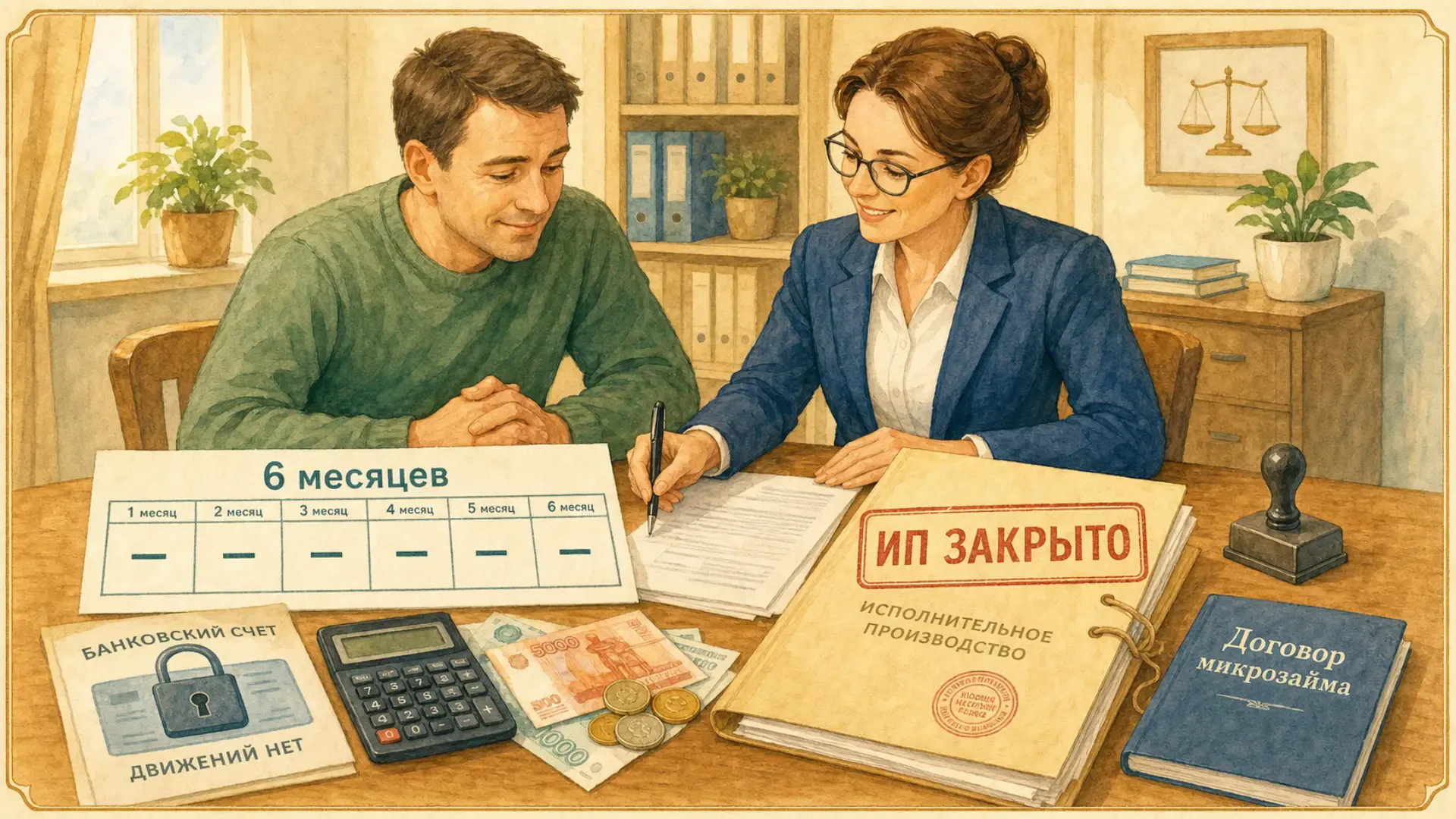 банкротство по микрокредитам Шесть месяцев без движения средств на счетах и закрытие исполнительных производств