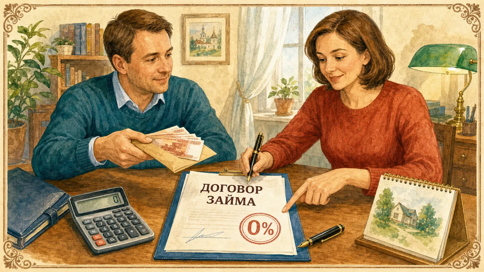 договор займа без процентов