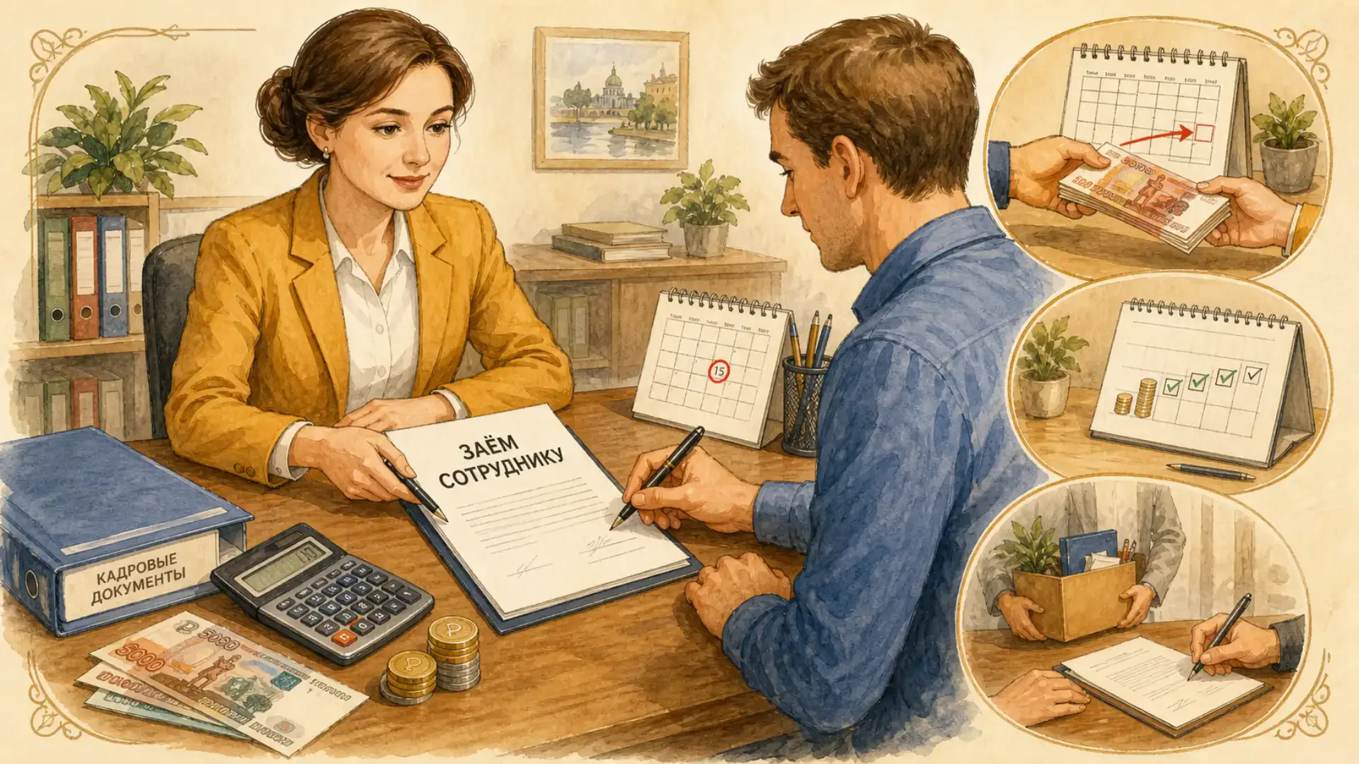 договор займа сотруднику без процентов Часто возникающие рабочие ситуации
