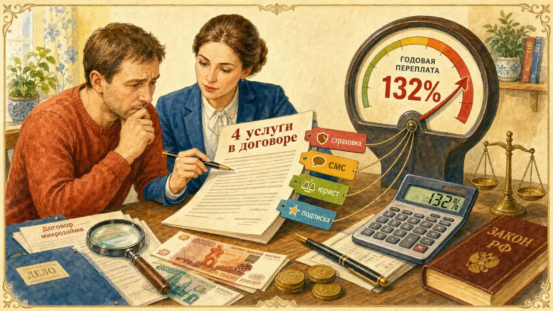 годовая ставка по микрокредиту Четыре услуги в договоре, которые разгоняют годовую переплату выше закона