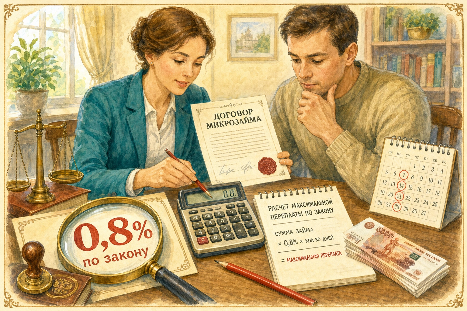 известные микрозаймы Предельная ставка 0,8% и расчет максимальной переплаты по закону