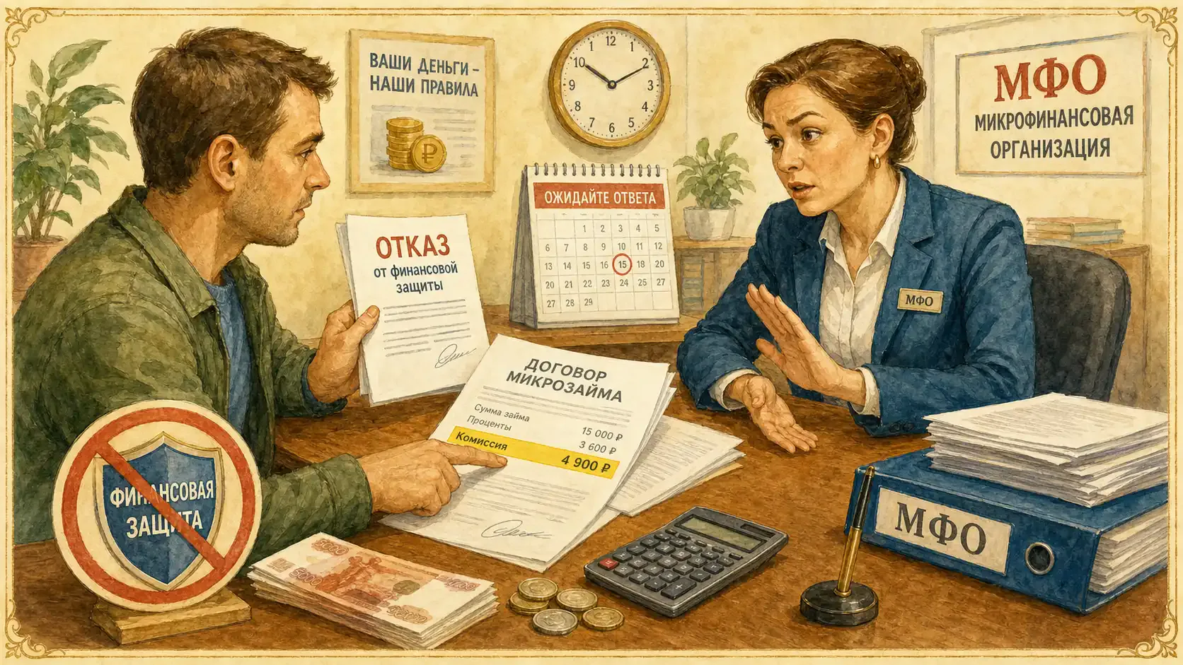 как отказаться от финансовой защиты микрокредита Поведение МФО при попытке вернуть комиссии