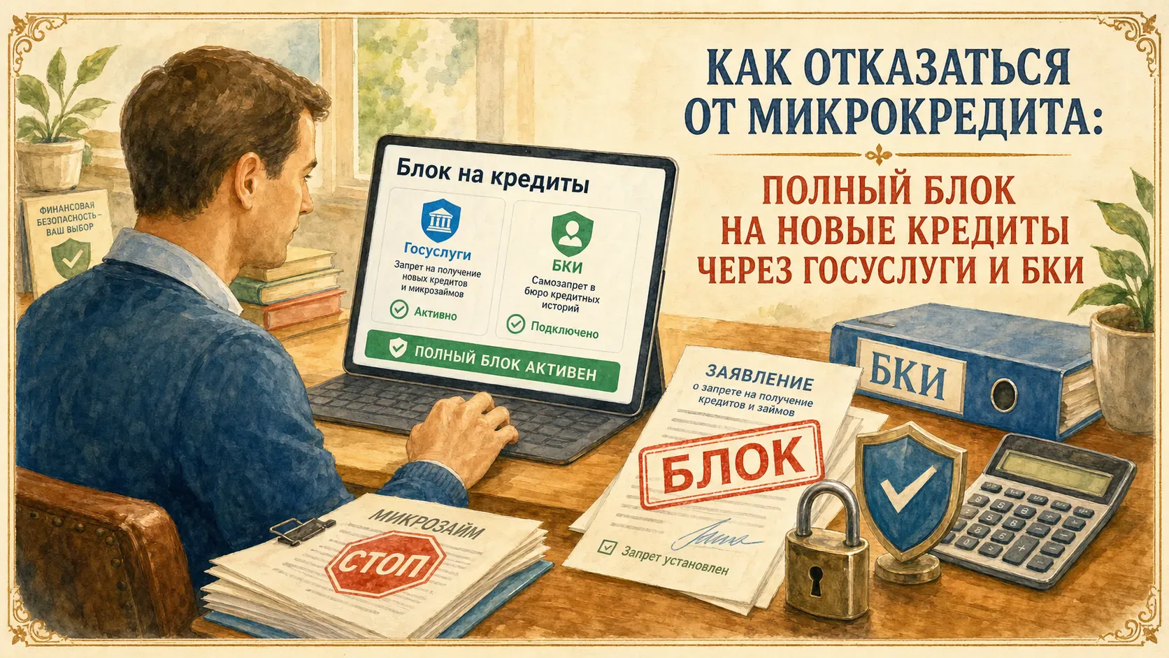 как отказаться от микрокредита Полный блок на новые кредиты через Госуслуги и БКИ