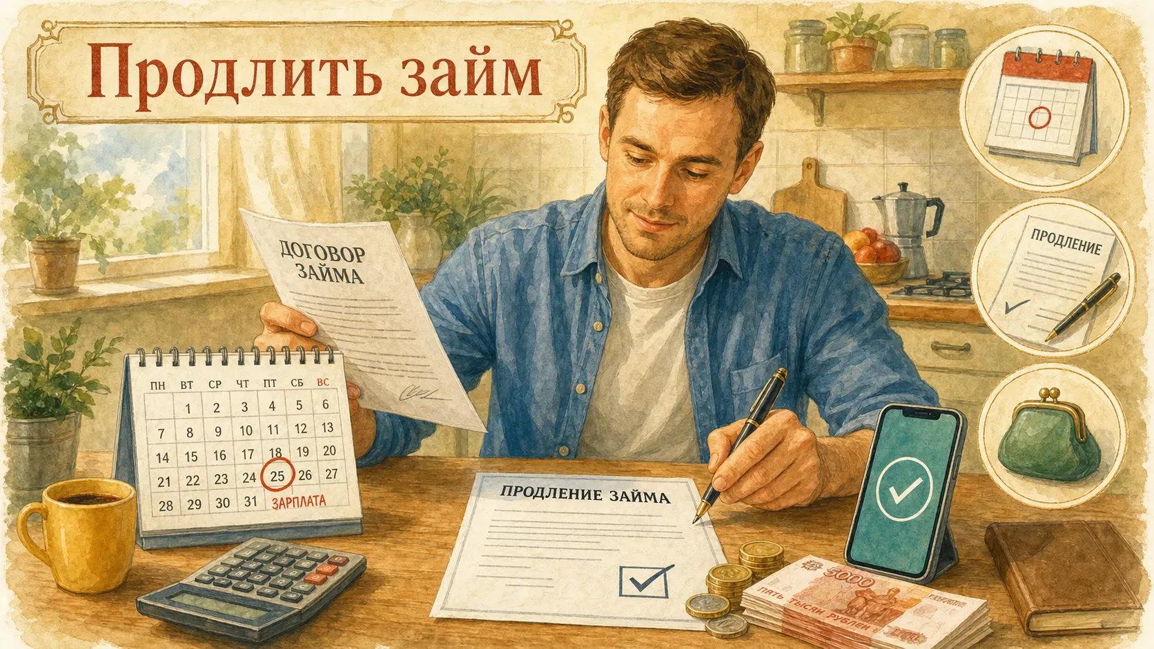 как продлить займ до зарплаты