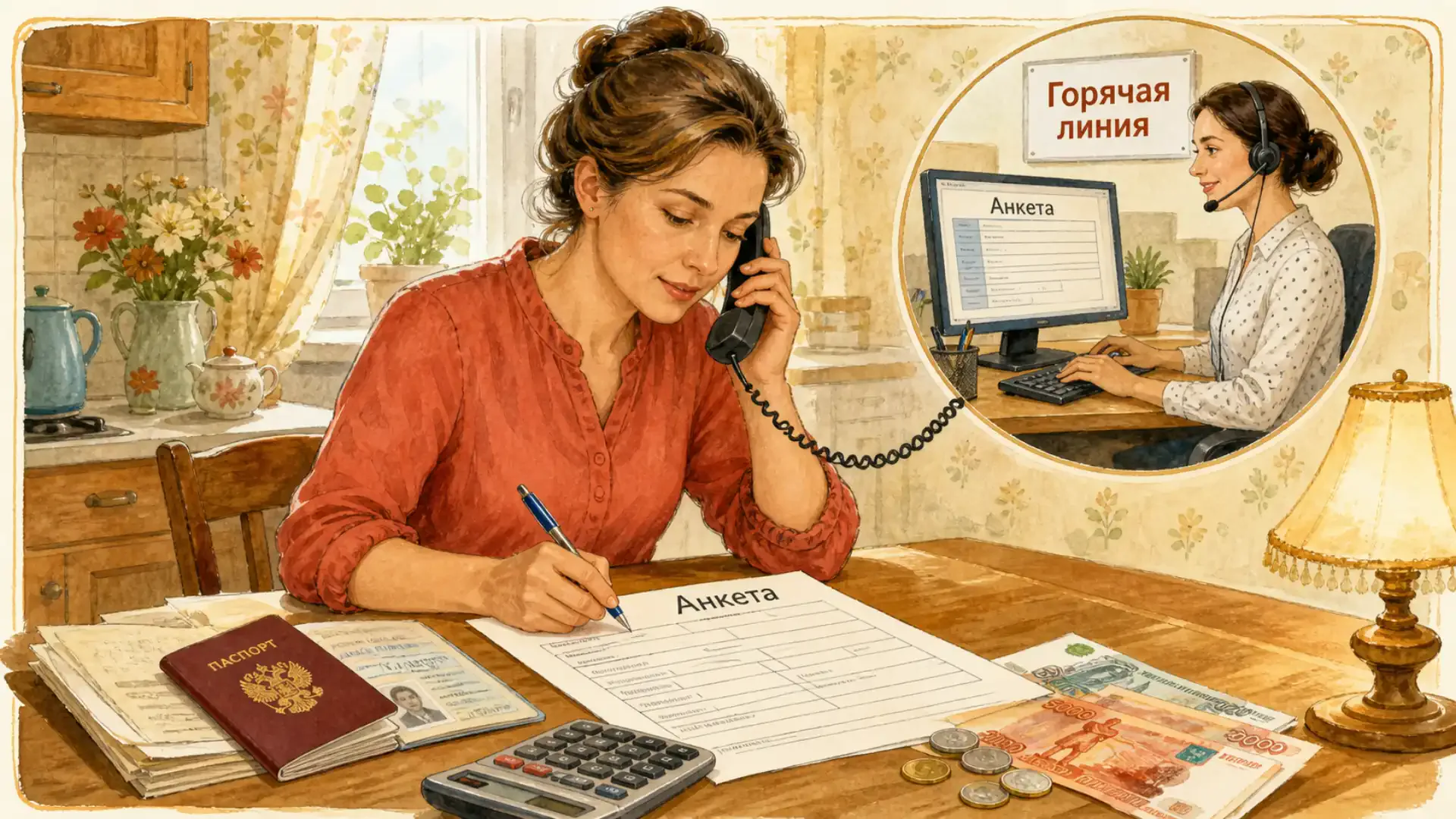 как взять микрокредит без интернета Звонок на горячую линию с переносом данных в анкету
