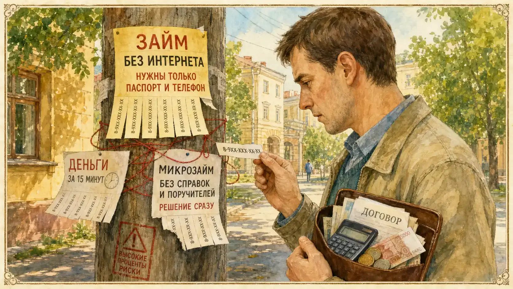 как взять микрокредит без интернета Уличные объявления на столбах и финансовые риски
