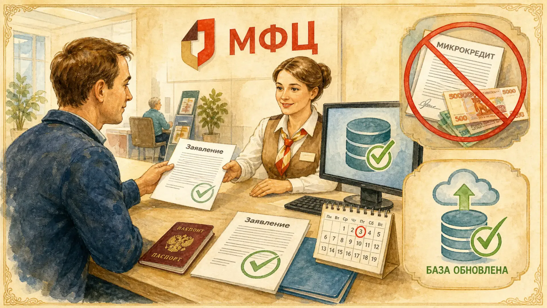 как запретить оформление микрокредитов Подача заявления через МФЦ и сроки обновления базы