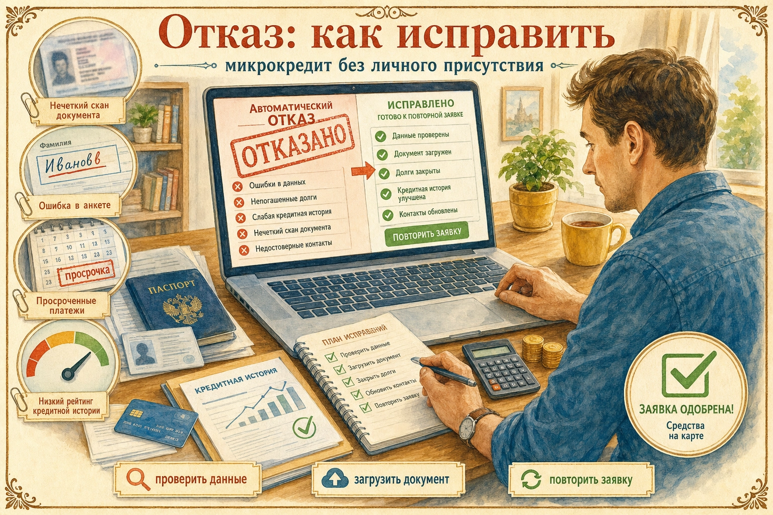микрокредит без личного присутствия Причины автоматических отказов и способы их исправить