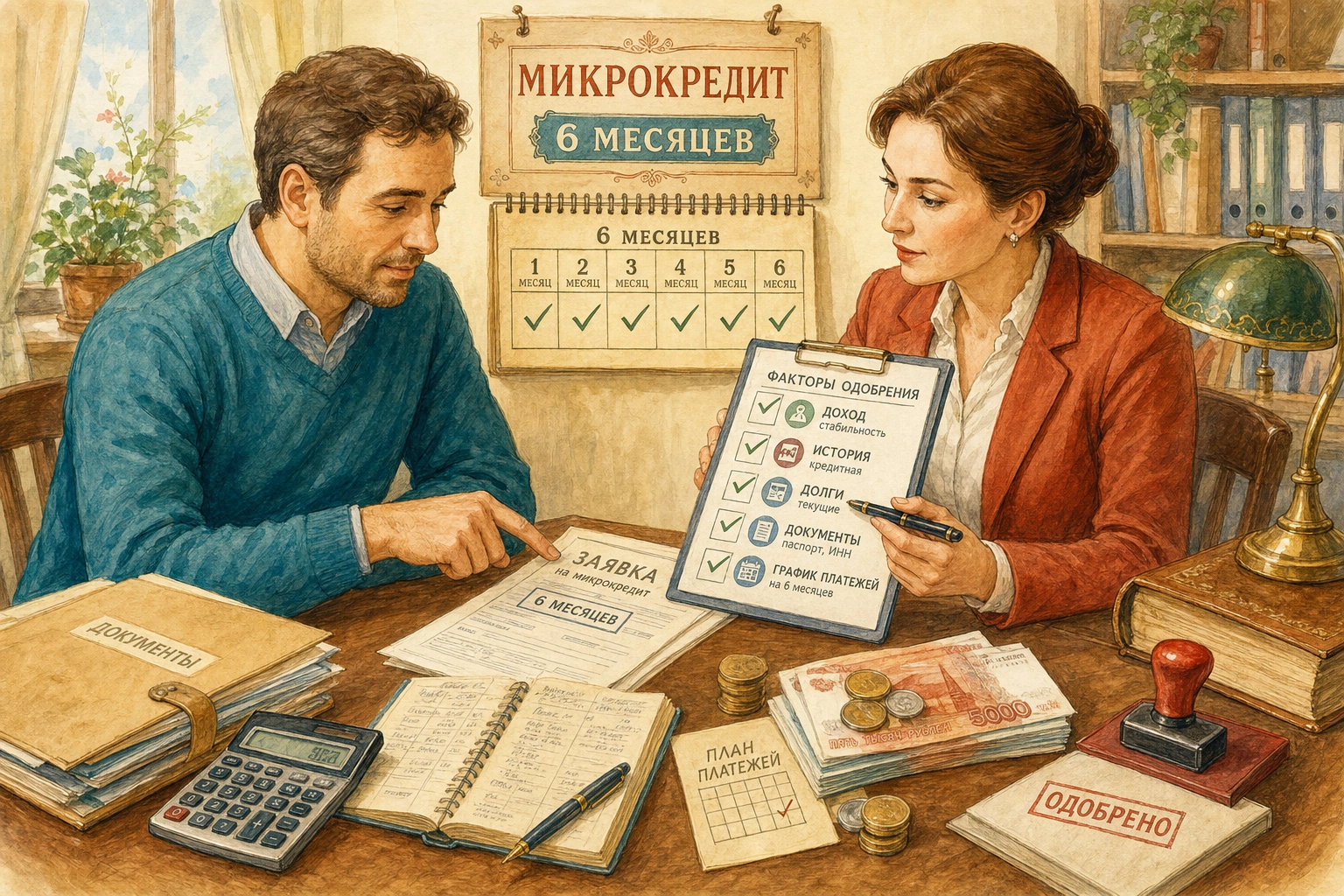 микрокредит на 6 месяцев Факторы, влияющие на одобрение долгосрочных заявок