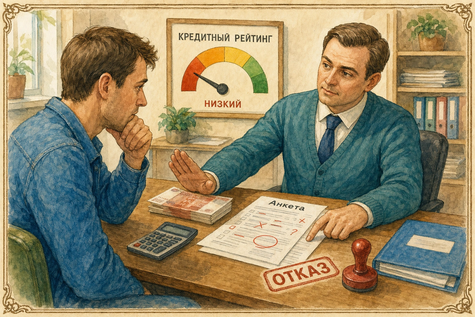 микрокредит наличными Отказ в выдаче купюр из-за кредитного рейтинга и ошибок в анкете