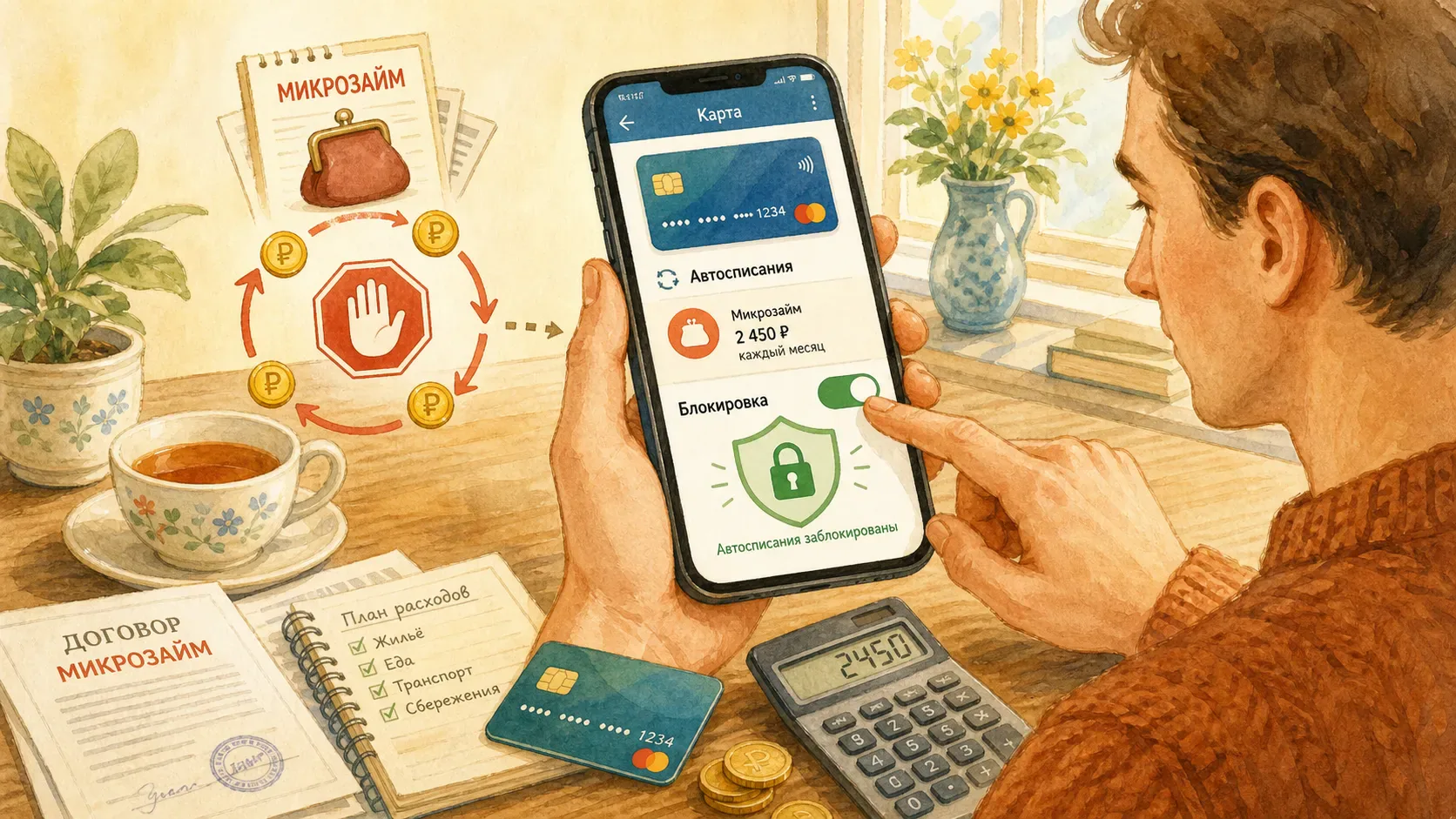 микрокредиты списывают деньги с карты Блокировка рекуррентных транзакций через банковское приложение