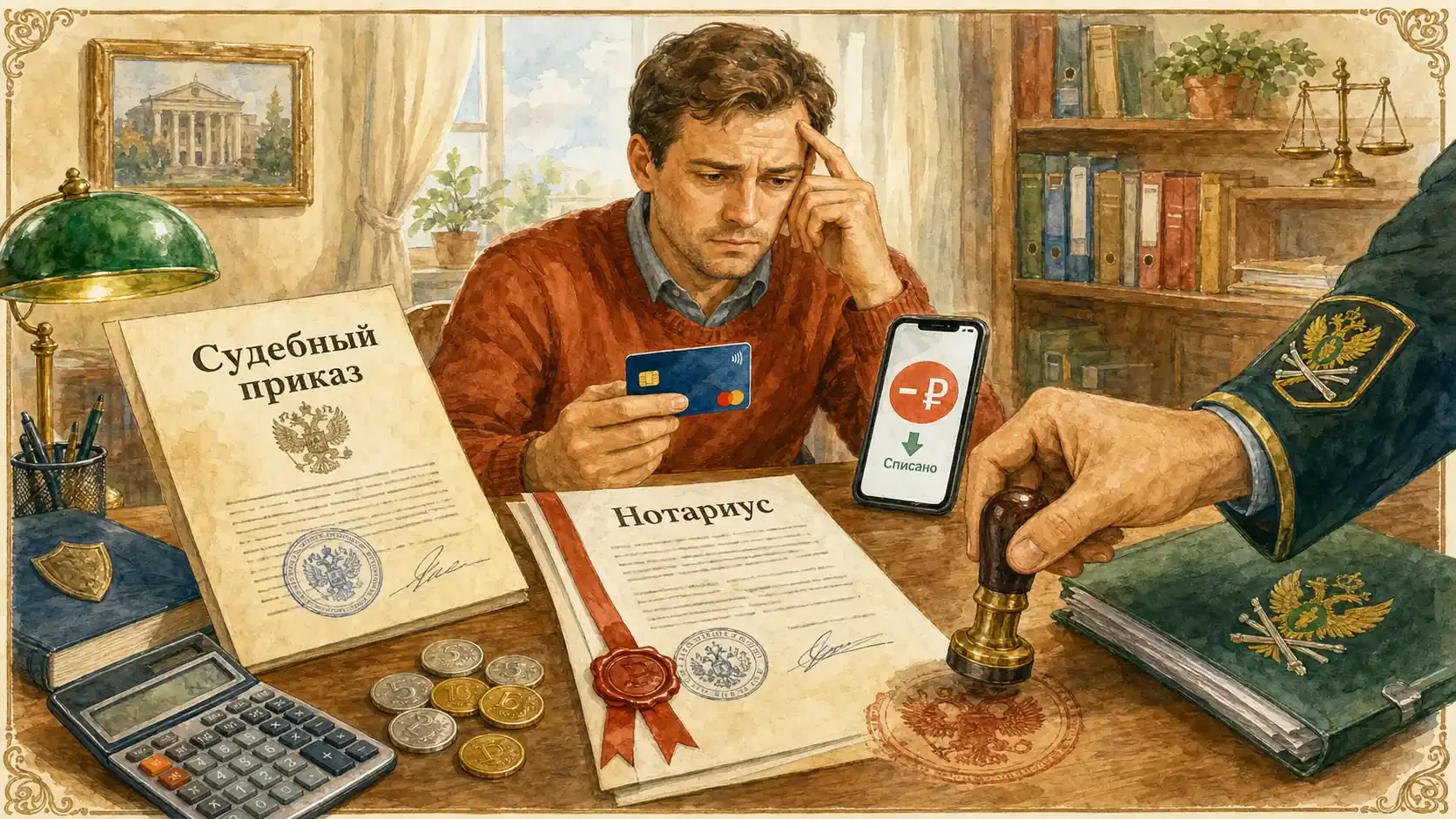 микрокредиты списывают деньги с карты Судебный приказ и исполнительная надпись нотариуса: когда деньги забирают приставы