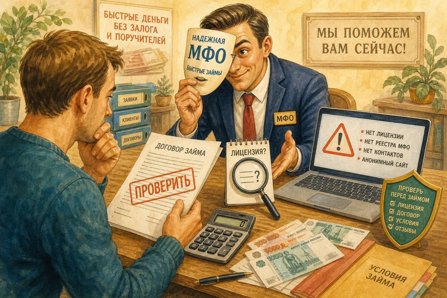 микрозайм без залога Признаки нелегальных кредиторов, мимикрирующих под МФО
