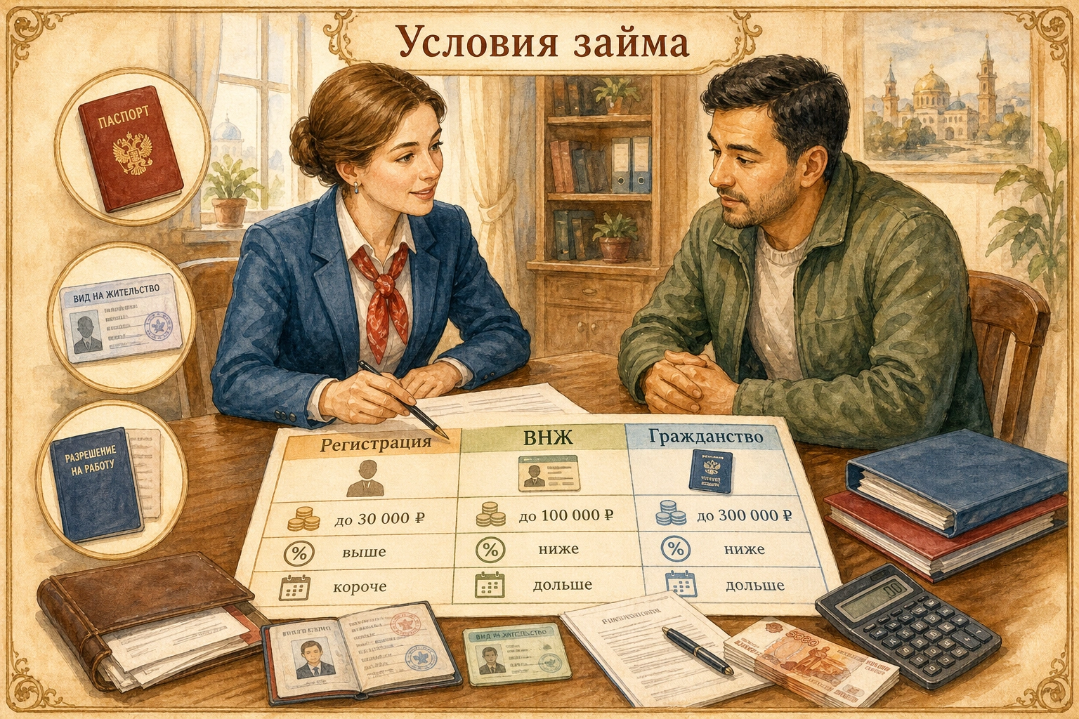 микрозайм мигрантам Сопоставление условий кредитования по типу миграционного статуса