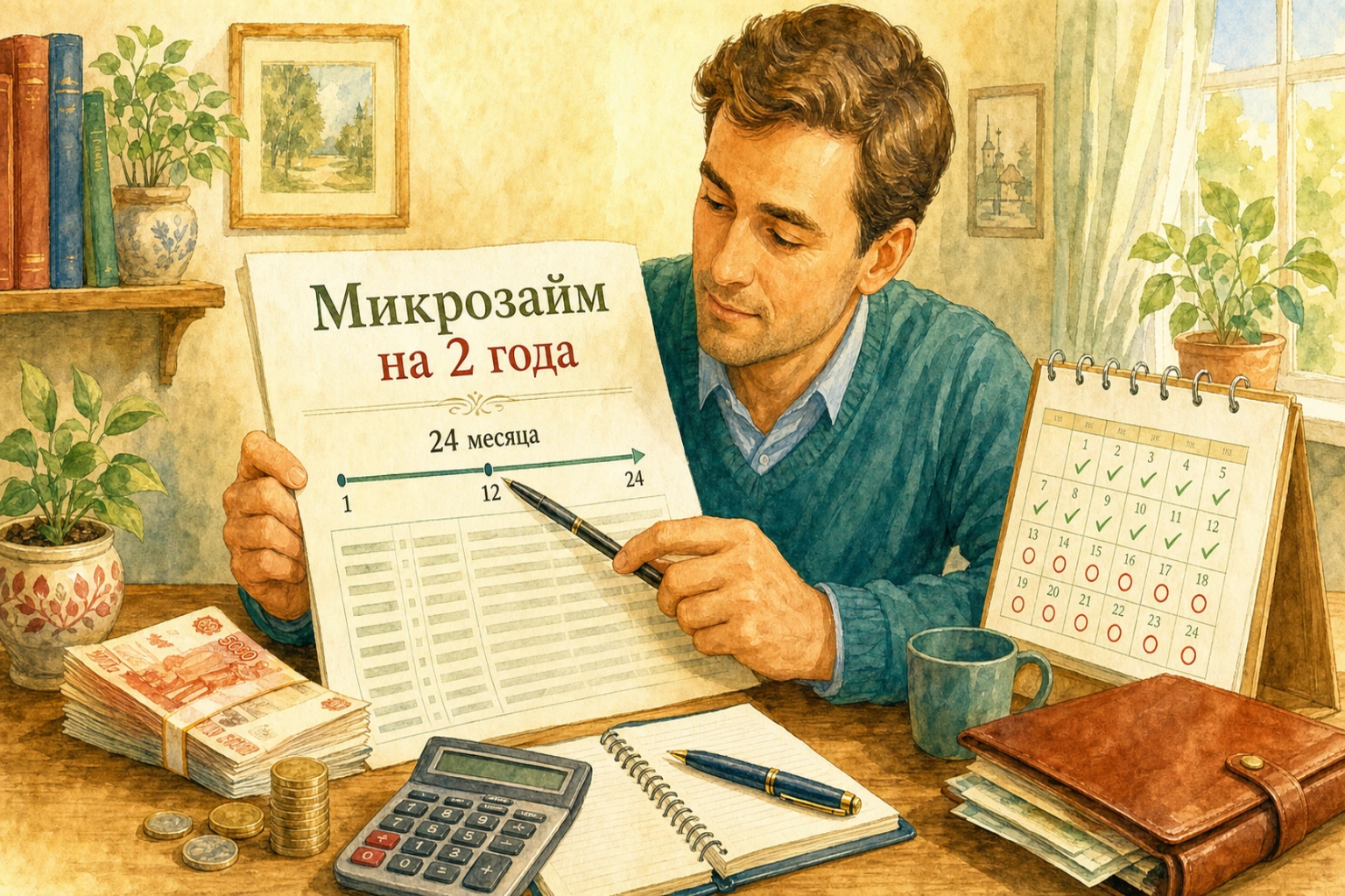 микрозайм на 2 года