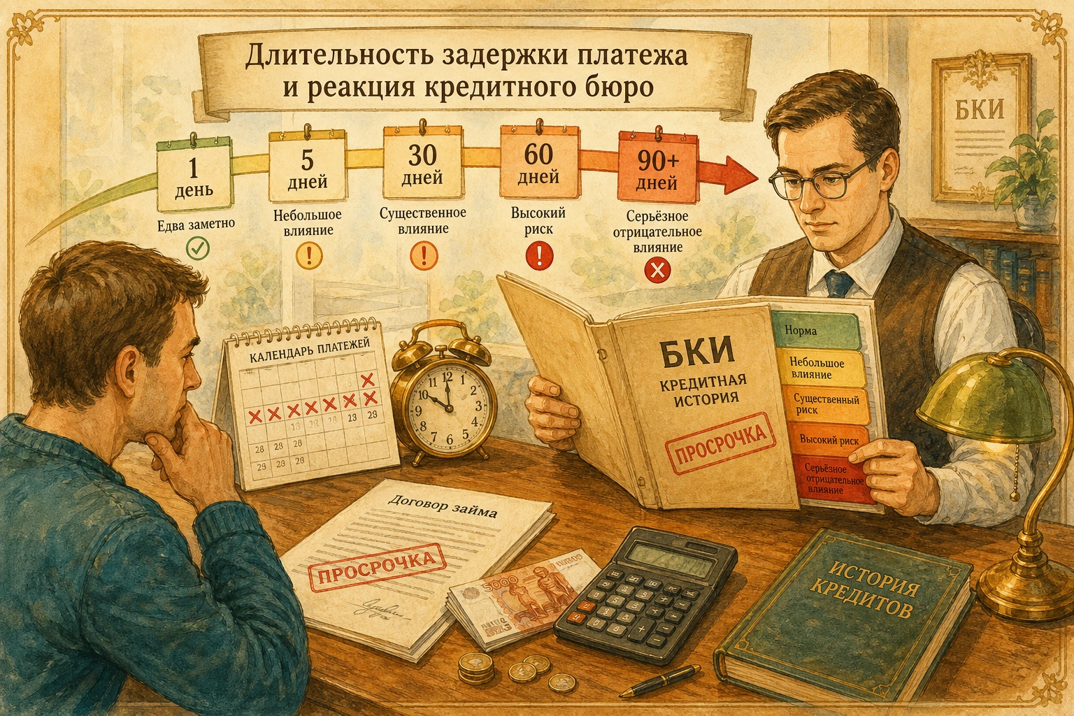 микрозаймы без отказа с просрочками Длительность задержки платежа и реакция кредитного бюро