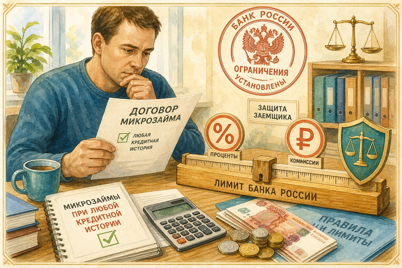 микрозаймы при любой кредитной истории Ограничения Банка России по процентам и комиссиям
