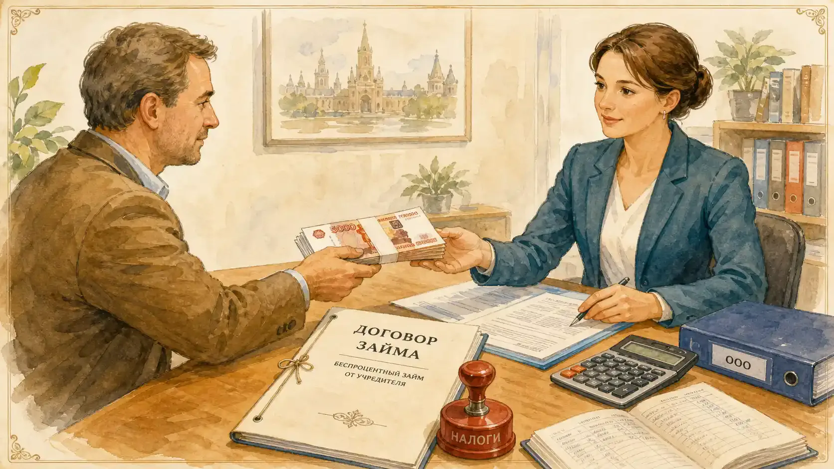 налоговые последствия займа без процентов Передача средств от учредителя в пользу компании