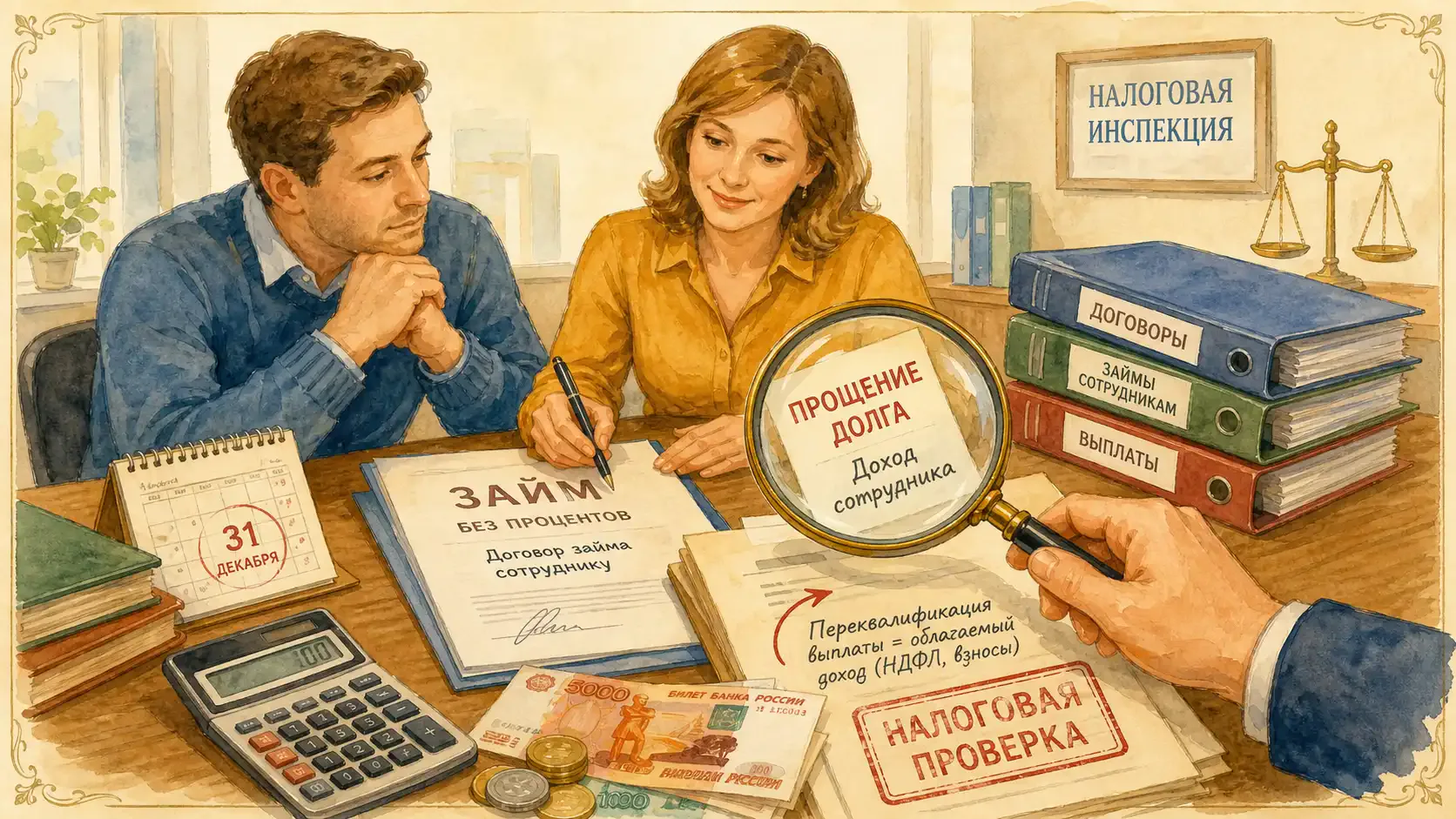 налоговые последствия займа сотруднику без процентов Прощение долга и переквалификация выплат налоговыми инспекторами