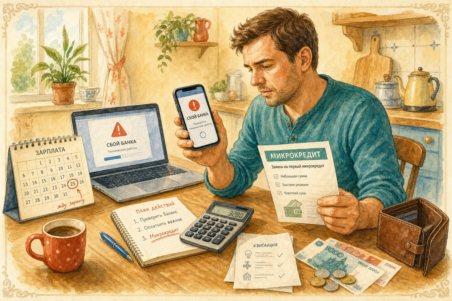 первый микрокредит Что делать при задержке зарплаты или техническом сбое банка