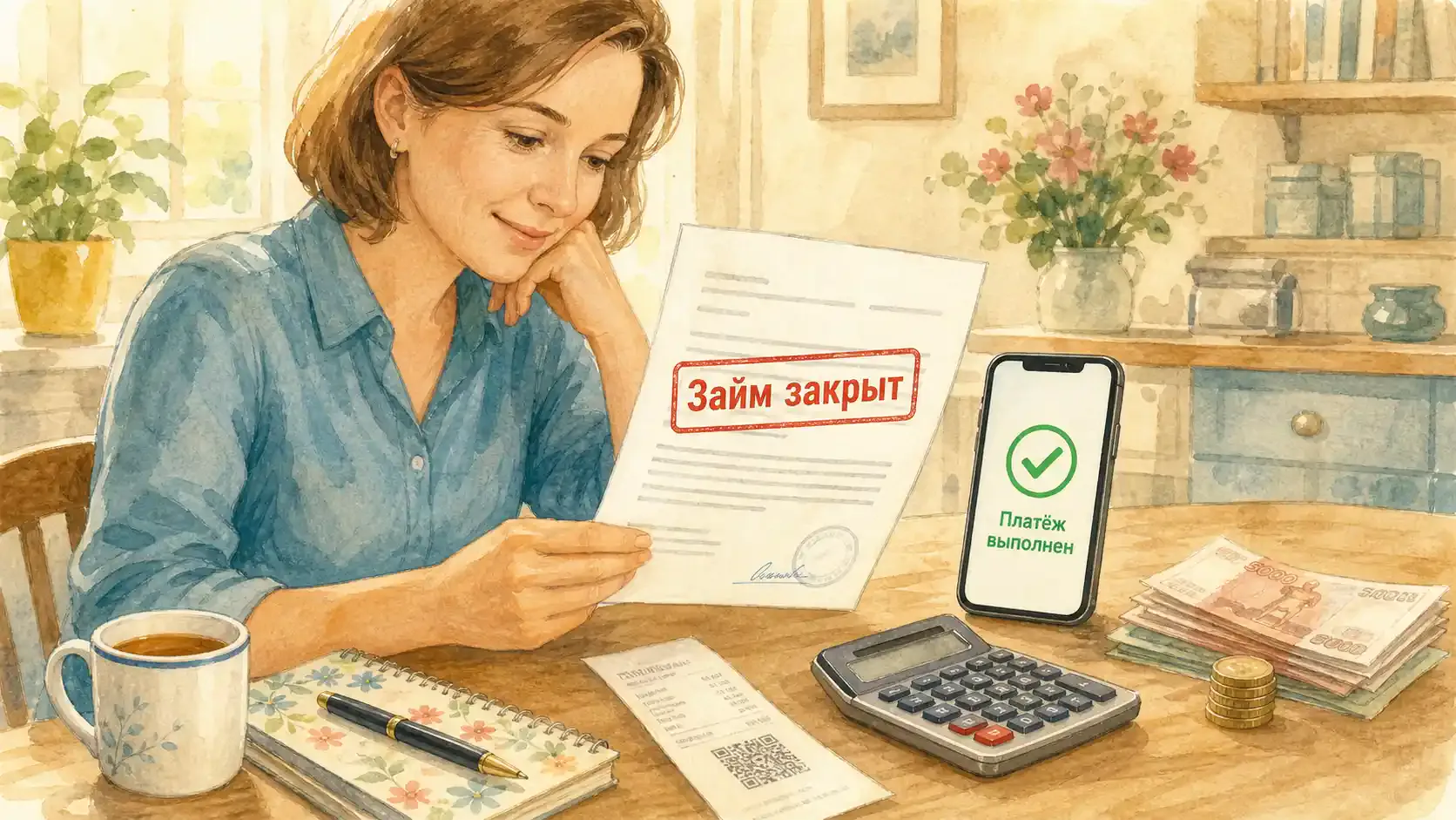 платеж по микрокредиту Подтверждение закрытия займа после последнего перевода