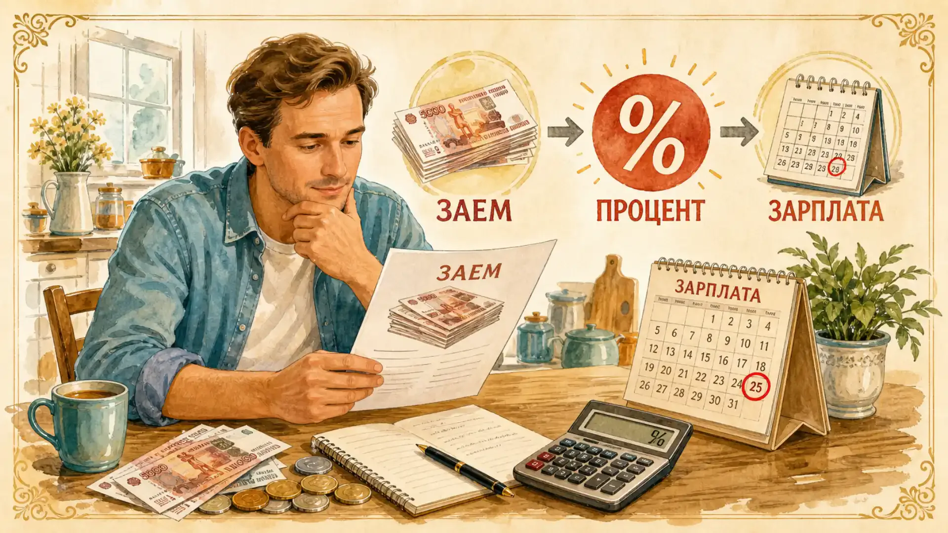 процент займа до зарплаты