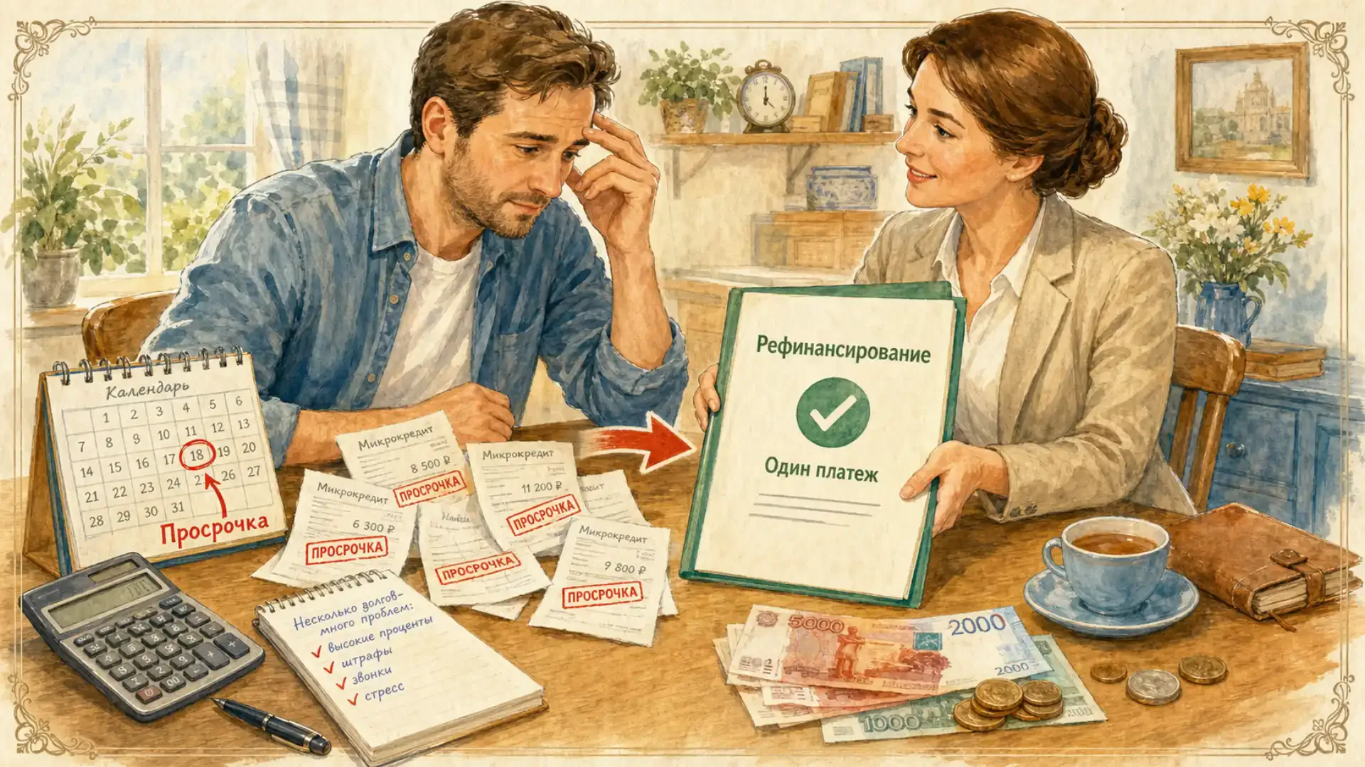 рефинансирование микрокредитов с просрочками