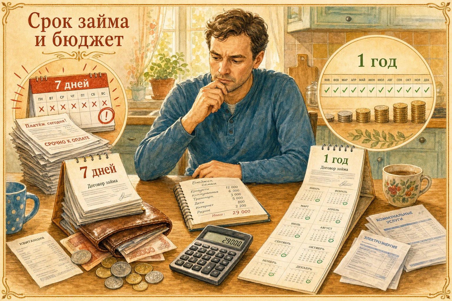 сроки микрокредитов Почему короткий договор на 7 дней может перегрузить бюджет сильнее годового