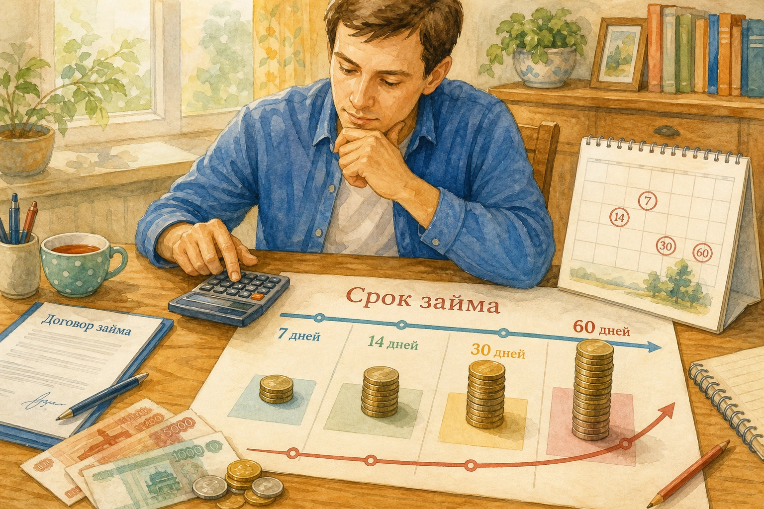 сроки микрокредитов Расчет финансовой нагрузки в зависимости от периода пользования деньгами