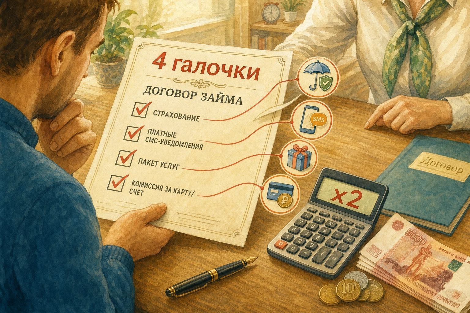 выгодные микрозаймы Четыре галочки в договоре, которые удваивают стоимость заема