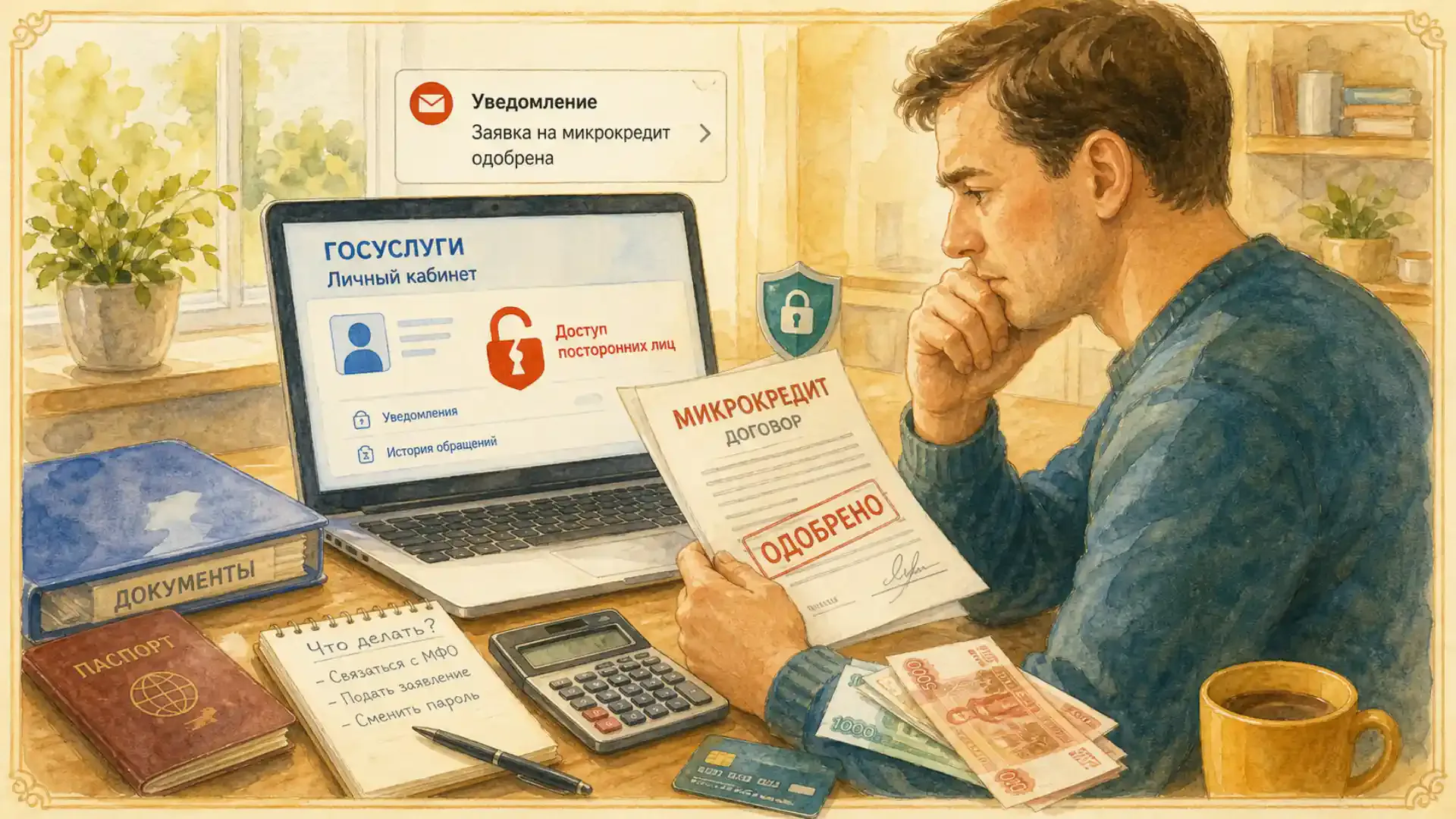 взломали госуслуги и оформили микрокредит