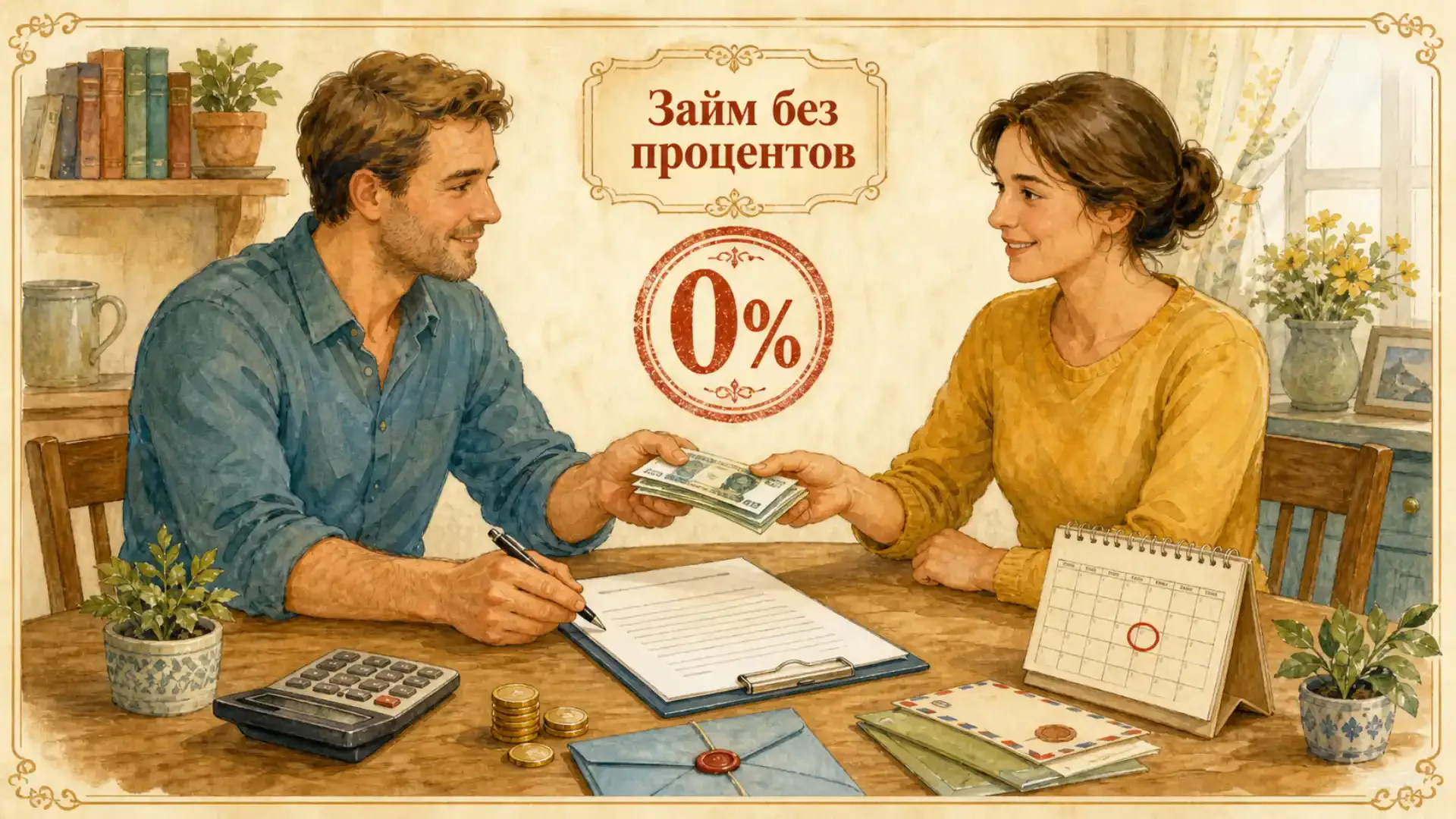 займ физическому лицу без процентов