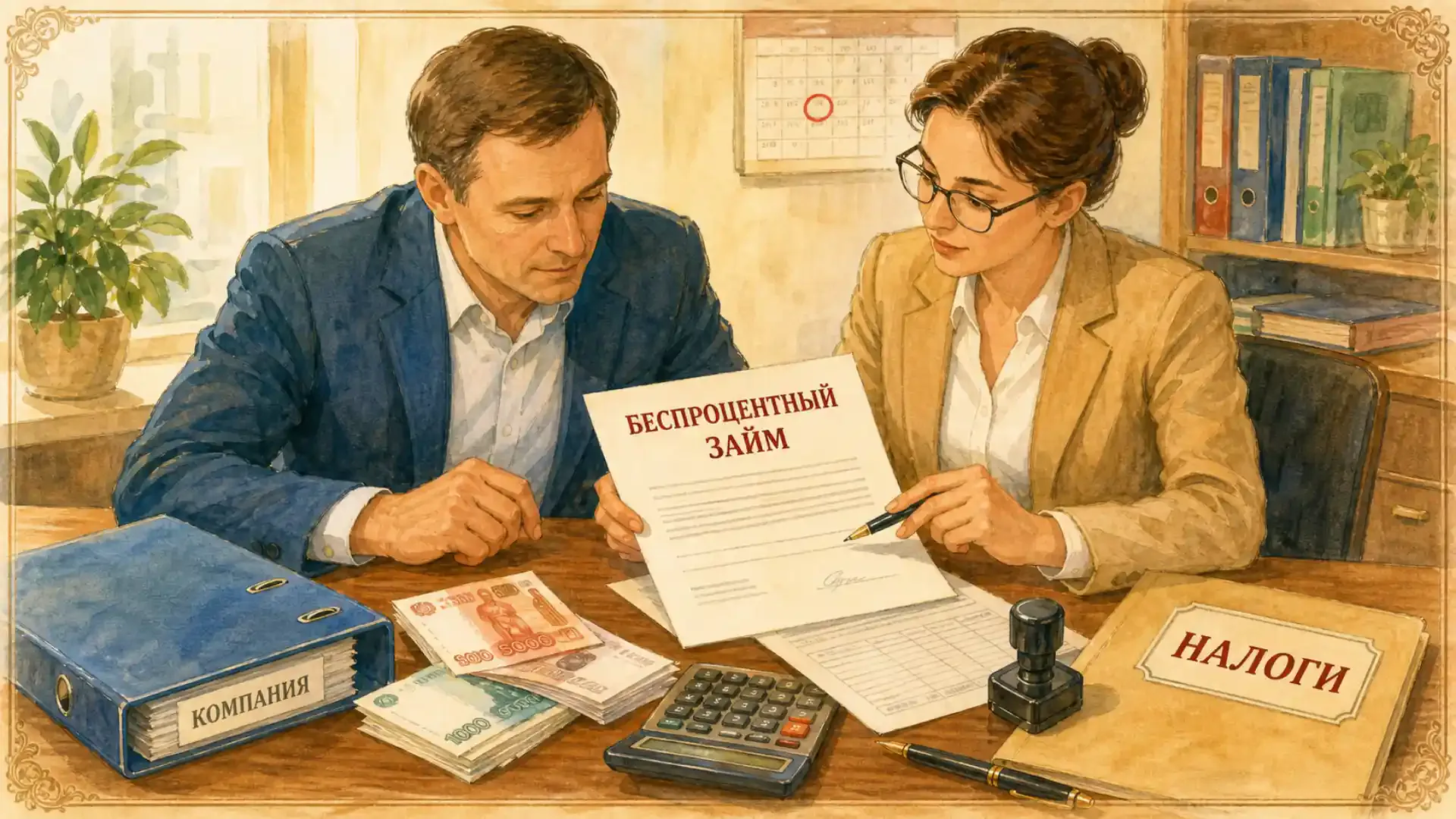 займ юридическому лицу без процентов Налоги при выдаче беспроцентного займа физлицу или директору